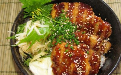 katsudon au shiso 紫蘇の葉カツ丼